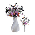 6Pcs Halloween Glitter Berry Picks, Decor Branch Stems for Vase Tabletop Party Decor
