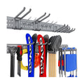 Garage Tool Organizer Wall Mount 49.5 inches with 10 Adjustable Heavy-Duty Hooks, Garage Organization, Garden Tool
