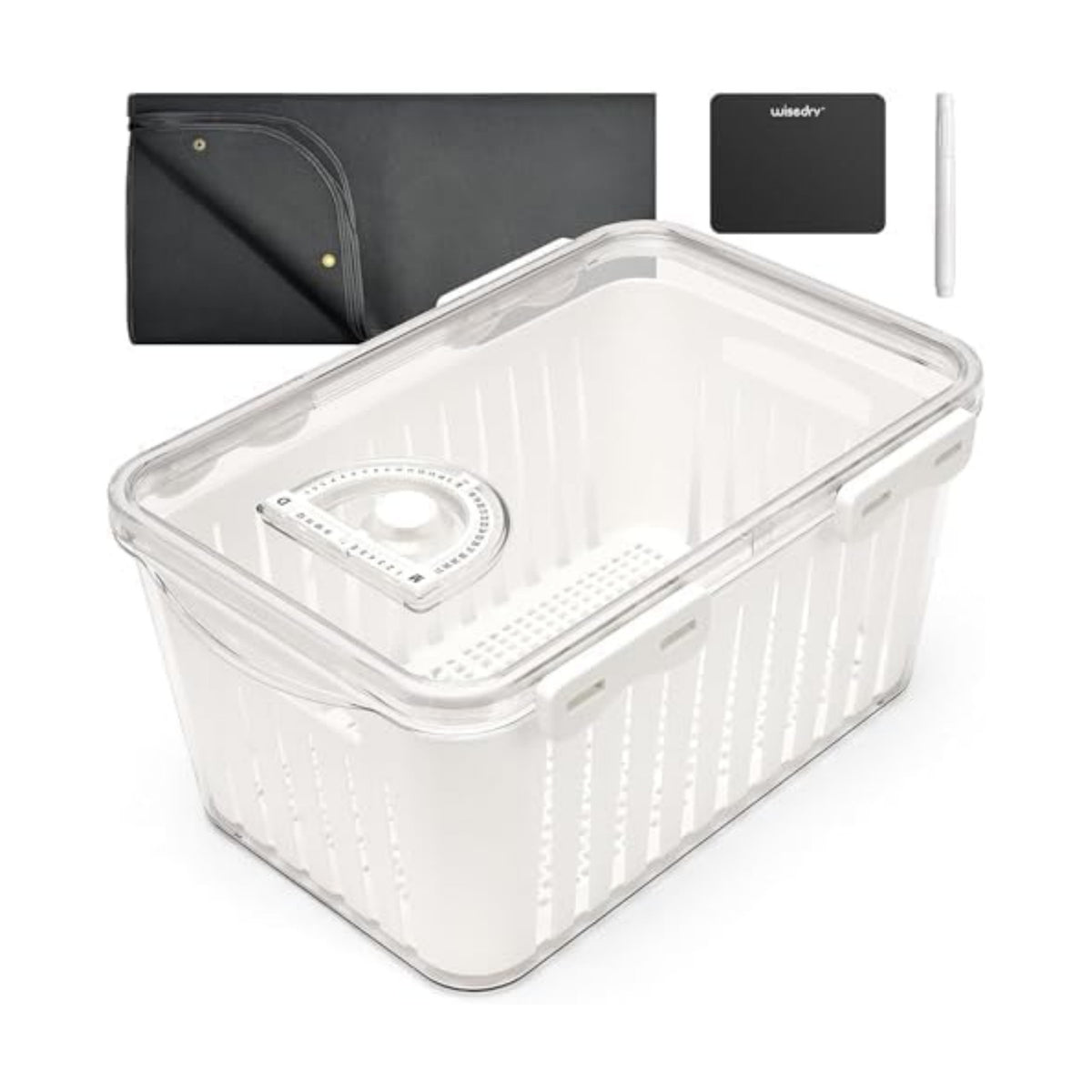 Wisedry 2PCS 10L Silica Gel Flower Drying Box, One Step Retrieve Dried Flowers, 12.6''L X 8.3''W X 6.1''H Storage Box with Cleanup Mat, Erasable Pen & Adhesive Label