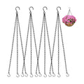 ZeeDix 4 Pack, 16 Inch Hanging Basket Chain with 3 Hooks