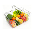 Wire Harvest Basket, Kitchen Organizers and Storage with Foldable Handle - 15.0"x9.8"x6.9" Portable Stainless Steel