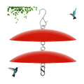 12" Hummingbird Feeder Shade Cover,Bird Feeders Dome Rain Cover,Hummingbird Umbrella for Shepherd's Hook Outdoors(Red) 2 Pack