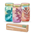 Modern Sprout Garden Jars + Smart Growbar Bundle- Basil, Rosemary & Parsley | Self-Watering Hydroponic Herb Growing Kit