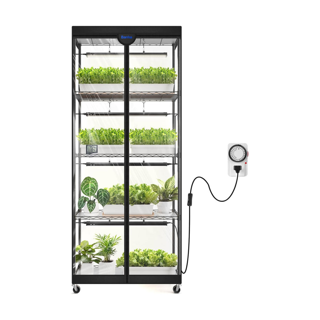 Barrina LP750 Indoor Greenhouse with Grow Light, 5 Tier Stand with Tent | Adjustable Shelf, 140W TX-S35 2FT, 5000K Full