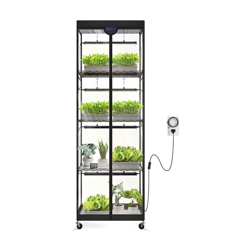 Barrina LP600 Indoor Greenhouse with Grow Light, 5 Tier Stand with Tent | Adjustable Shelf, 100W TX-S25 1.6FT 5000K