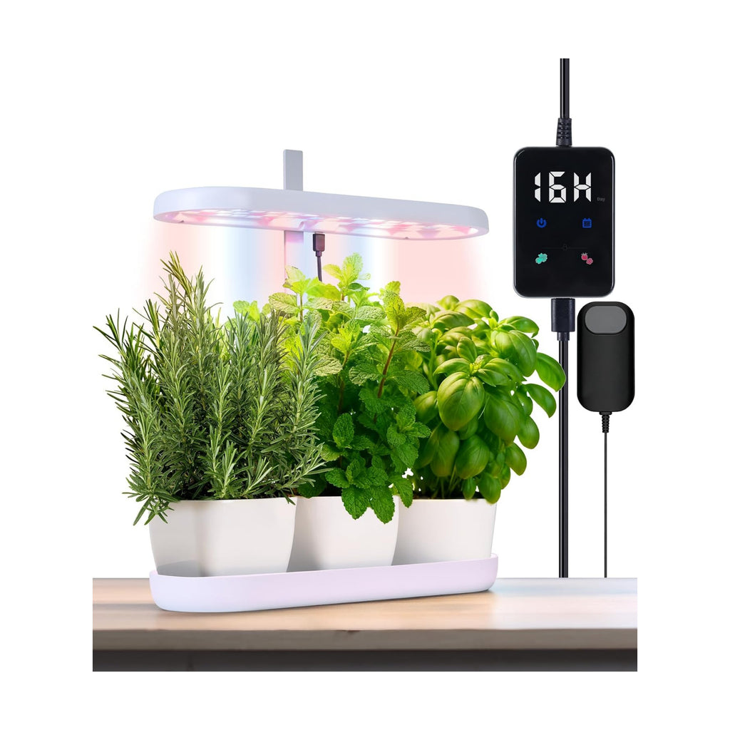 Grow Lights for Indoor Plants, 20W Full Spectrum LED Grow Lamp for Indoor Garden with Intelligent Controller, Height