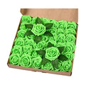 BLEUM CADE 36Pcs Artificial Flowers Fake Foam Roses with Stems for Wedding