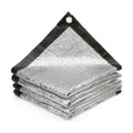 Cool Area 99% Aluminum Sun Shade Cloth 10x20FT Reflective Silver Tarp Fabric with Grommets for Greenhouse, Car, Garden