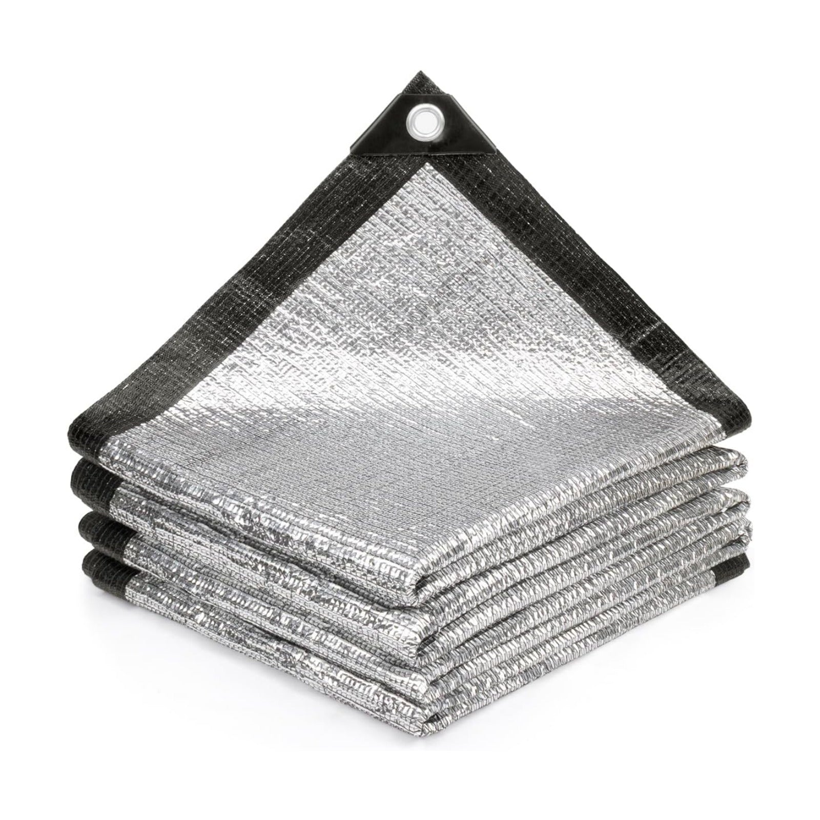 Cool Area 99% Aluminum Sun Shade Cloth 10x20FT Reflective Silver Tarp Fabric with Grommets for Greenhouse, Car, Garden