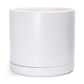 D'vine Dev 16 Inch Ceramic Planter Pot, White, 94-O-H-1