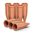 Soilagua Wine Bottle Watering Spikes, Terracotta Watering Spikes for Out | Indoor Plants, Self Watering Planter Insert, Vacation Plant Watering Devices, Clay Plant Watering Globes, 8-Pack