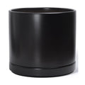 D'vine Dev 16 Inch Ceramic Planter Pot, Black, 94-O-H-2