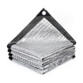 SUNNY GUARD 85% Aluminum Sun Shade Cloth, 20x20FT Heat Reflective Tarp | Reflective Aluminum Shade Cloth Blocks 85%
