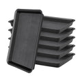 GREANER Black 13 Inch Plant Saucer, Heavy Duty Rectangular Plant Tray, Plastic Pebble Tray for Plant Humidity, Pot Saucers for Indoor Outdoor Use(Black)