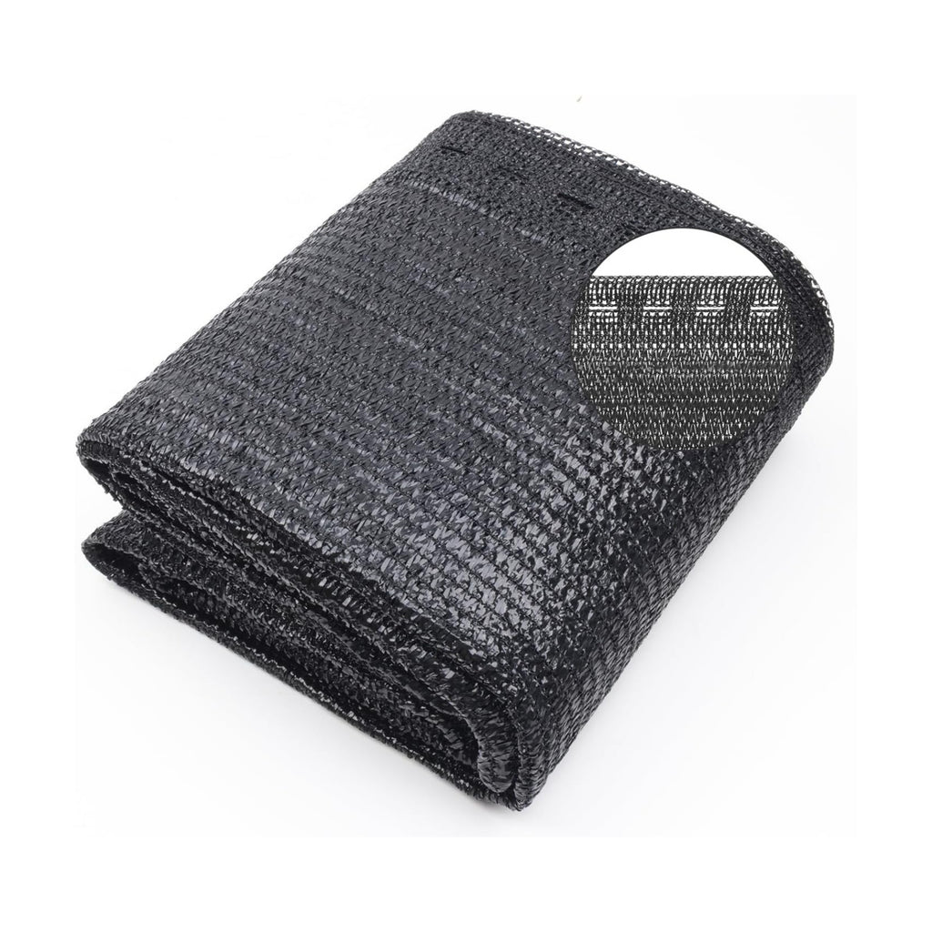 Cool Area Sun Shade Cloth Shade Net for Garden, 70% 6.5x20ft, Black | Made of New HDPE. Special Woven Hole Design. UV