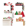 Qunclay 6 Pcs Christmas Door Corner Frame Decoration Christmas Door Topper