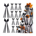 JOICEE 12Pcs Halloween Wreath Bows Bat Glitter Bows for Halloween Decor