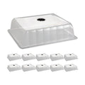 RooTrimmer 10-Pack Leak-Proof Humidity Domes, Plastic Clear Seed Starter Dome, Seed Starter Tray Covers Humidifying and