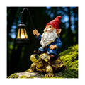 Outdoor Garden Gnome Statue, Solar Light Gnomes Statues Decoration for Yard | 7" Garden Gnome Outdoor Statue, Solar