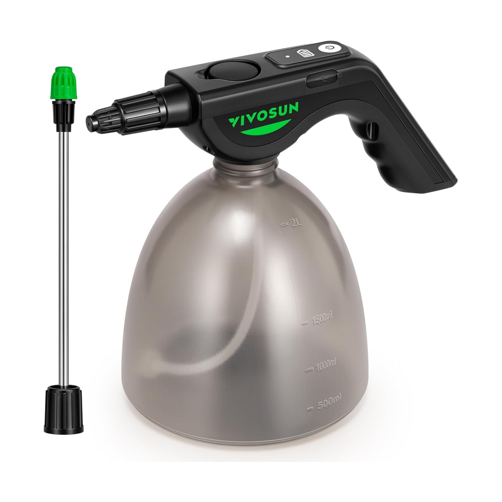 VIVOSUN 70oz Battery Powered Sprayer, Electric Spray Bottle | USB Rechargeable, Automatic Water Pump Plant Mister with
