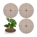 3 Packs 20.8 Inch Soil Protector Covers, Plant Pot Grid Cover Protectors from Animals, Cuttable Flower Pot Grid with 12 Stakes, Keep Cats Out of Potted Plants