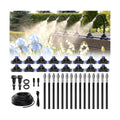 360° Adjustable Drip Irrigation System, 49FT Garden Watering System with 15 Nozzles, Water Sprinkler for Garden, Yard