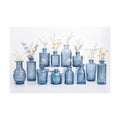 Mini Bud Vases As Wedding Centerpieces for Tables,Clear Bud Vases for Flowers,Small Flower Vases Suitable for Birthday Party,Anniversary,Wedding Reception,Baby Shower (Blue, 12PCS)