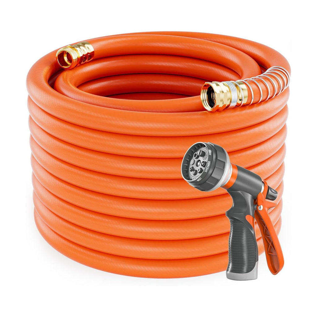 SPECILITE Garden Water Hose 100 ft x 3/4" for yard, Heavy Duty & Flexible | Lightweight, Kink-less, Hybrid Rubber Pipe