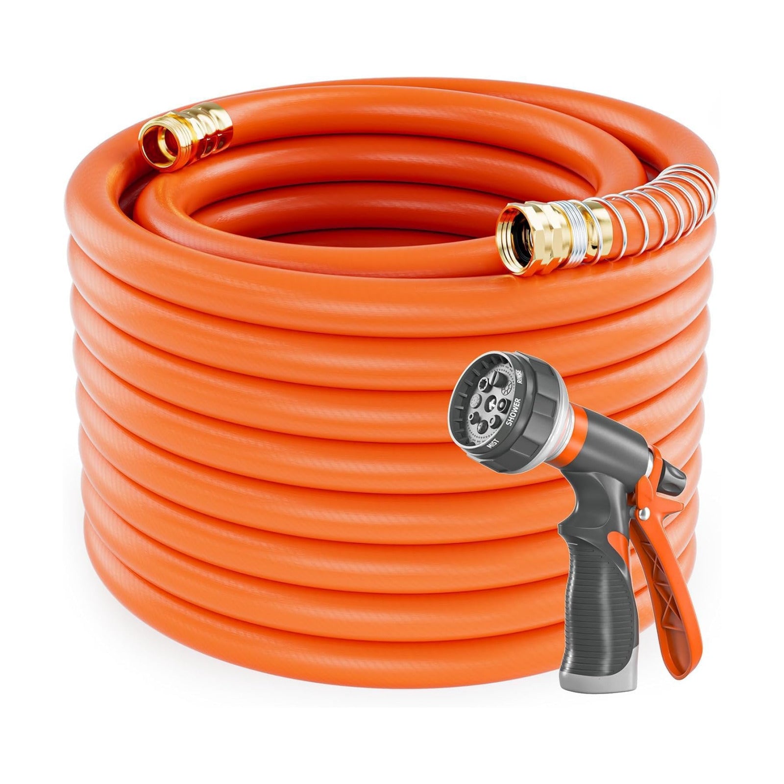 SPECILITE Garden Water Hose 100 ft x 3/4" for yard, Heavy Duty & Flexible | Lightweight, Kink-less, Hybrid Rubber Pipe