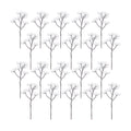 Fangoo 20 Pack 7 Inch Artificial White Berry Picks for Christmas Tree White Berries Stems Holly Berry Branches Ornaments Wreath Crafts Wedding Holiday Season Winter Home Decor