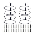8 Pack 8 Inch Flower Pot Holder Ring Wall Mounted, Steel Plant Wall Hanger, Outdoors & Indoors Hanging Brackets, Fits