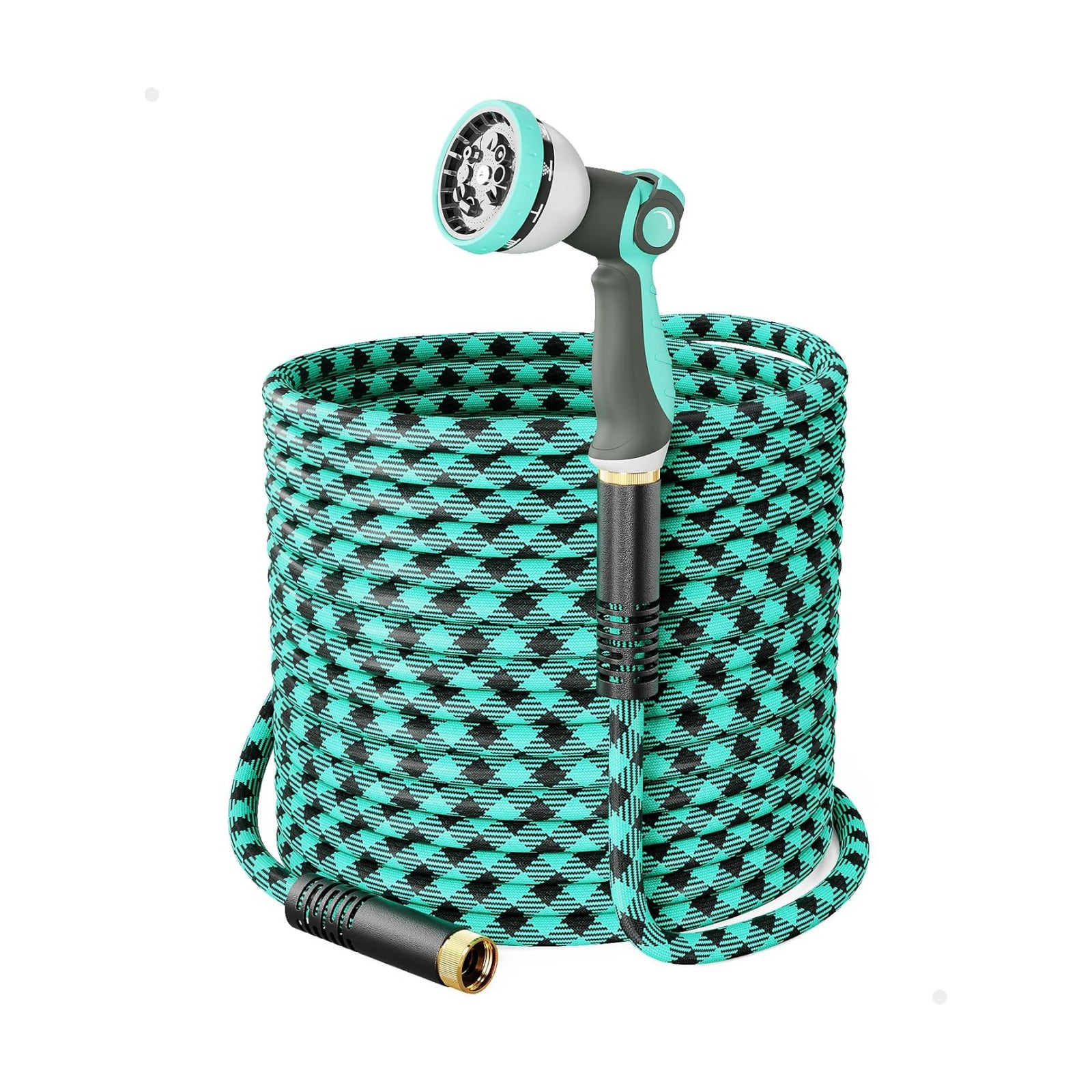 50 FT Garden Hose - Ultra-Strong 3750D, Flexible Water Hose, Lightweight Non-Expanding hose with 10 Function Sprayer