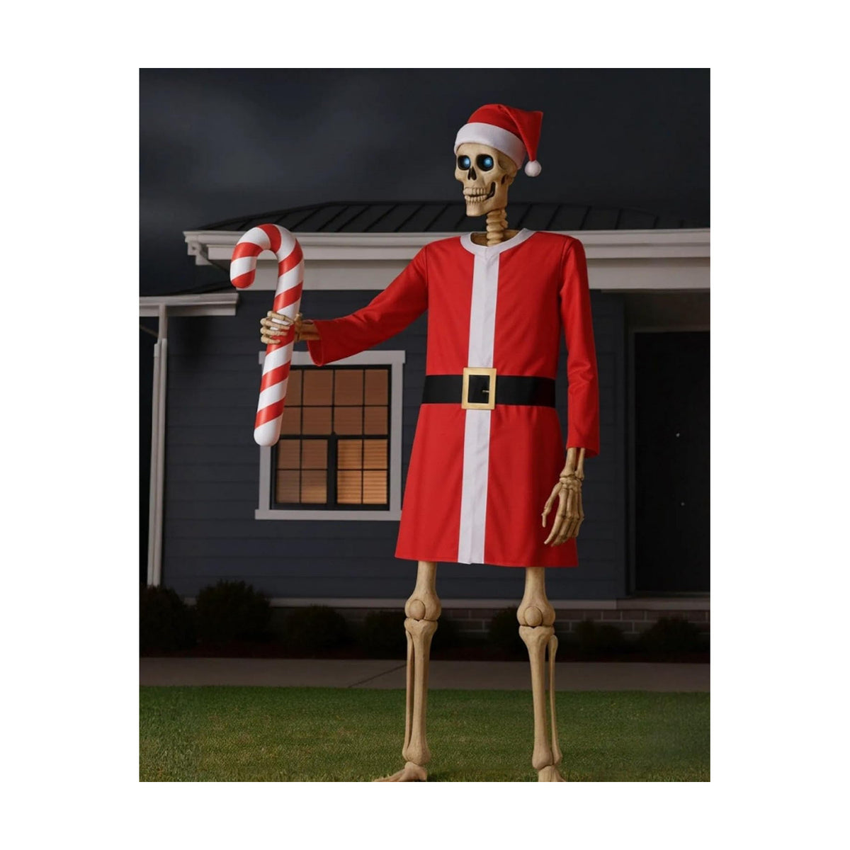 3 Pcs Santa Outfit for 12 Ft Giant Skeleton Christmas Yard Accessories