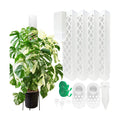 4 Psc 9 Inch D Shaped Moss Pole with Watering Dripper, Plastic Moss Poles for Climbing Plants, Sturdy Monstera Plant