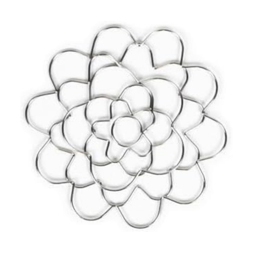 Stainless Steel Floral Grid Organizer, 2025 New Flower Arrangement Holder, Floral Grid Reuseable Flower Frog Wire Arranger Twist for Vase Floral Stems Bouquets Plant Fixation Sliver (Sliver-4in)
