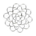 Stainless Steel Floral Grid Organizer, 2025 New Flower Arrangement Holder, Floral Grid Reuseable Flower Frog Wire Arranger Twist for Vase Floral Stems Bouquets Plant Fixation Sliver (Sliver-4in)