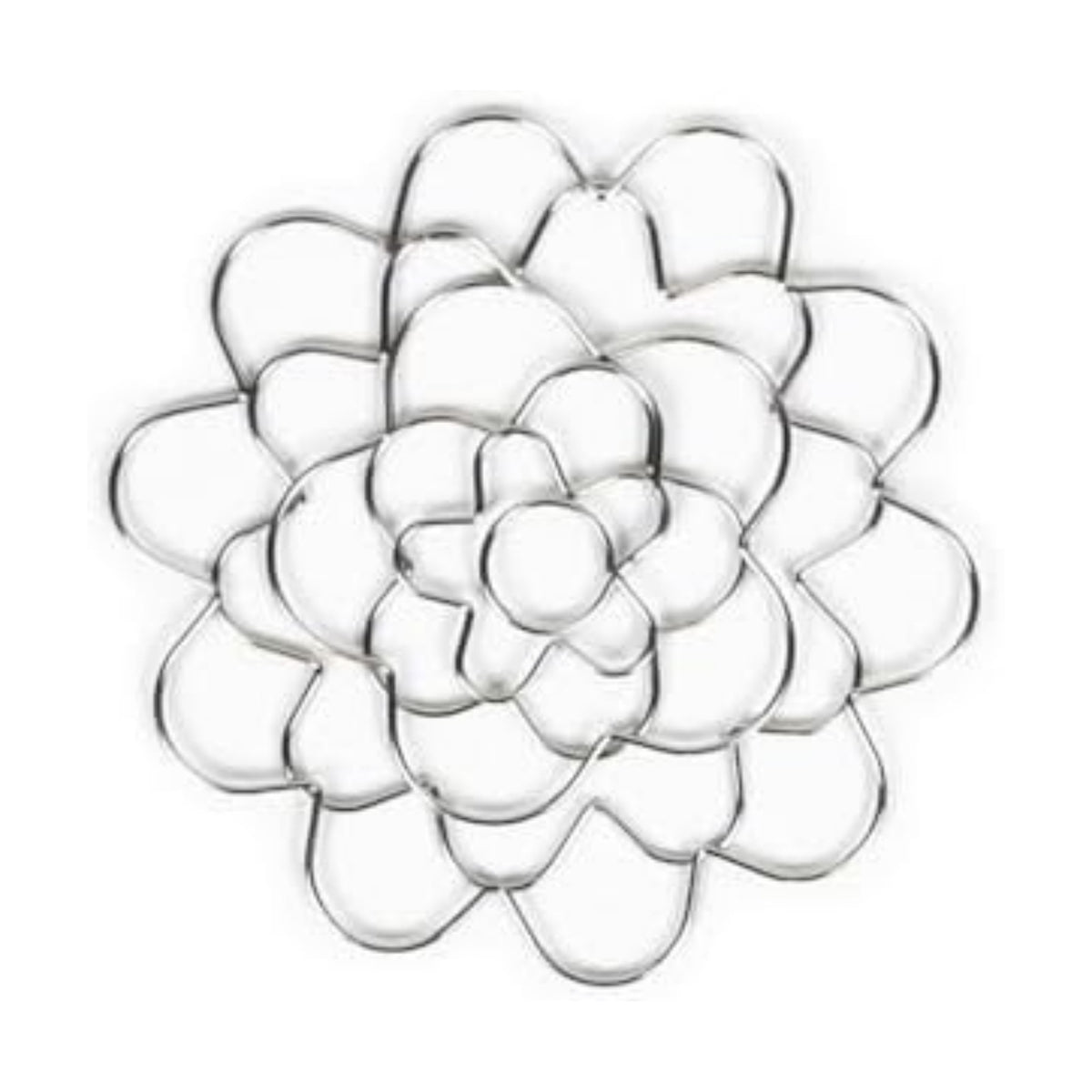 Stainless Steel Floral Grid Organizer, 2025 New Flower Arrangement Holder, Floral Grid Reuseable Flower Frog Wire Arranger Twist for Vase Floral Stems Bouquets Plant Fixation Sliver (Sliver-4in)