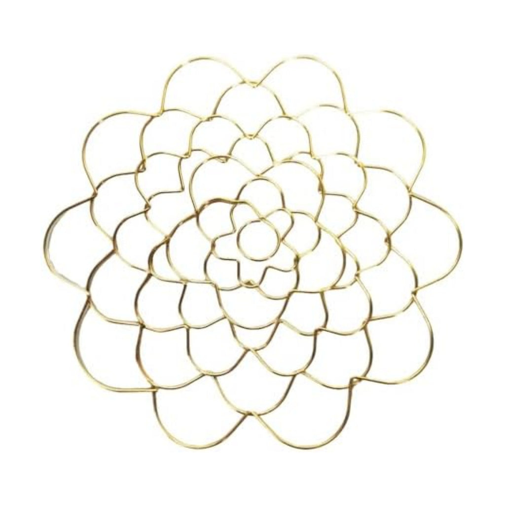 Stainless Steel Floral Grid Organizer, 2025 New Flower Arrangement Holder, Floral Grid Reuseable Flower Frog Wire Arranger Twist for Vase Floral Stems Bouquets Plant Fixation Sliver (Gold-6in)