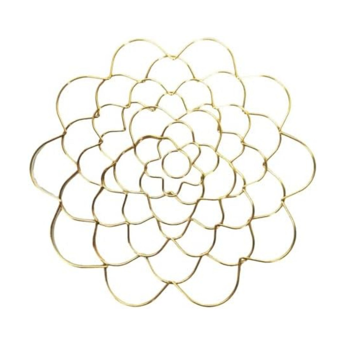Stainless Steel Floral Grid Organizer, 2025 New Flower Arrangement Holder, Floral Grid Reuseable Flower Frog Wire Arranger Twist for Vase Floral Stems Bouquets Plant Fixation Sliver (Gold-6in)