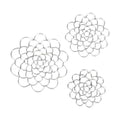 Stainless Steel Floral Grid Organizer, 2025 New Flower Arrangement Holder, Floral Grid Reuseable Flower Frog Wire Arranger Twist for Vase Floral Stems Bouquets Plant Fixation Sliver (Sliver-3pcMix)