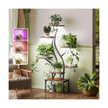 51.3 Inch Plant Stand with Grow Light, 6 Tiered Indoor Plant Shelf | Corner Plant Rack with Larger Flower Holder