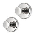 Linwnil Suction Cup Wreath Hanger，Suction Cup Hooks Hanging 10 Lbs，Waterproof Suction Cup Wreath Holder for Windows, Shower, Wreaths，Smooth Doors (Chrome Polished, 2 Pack)