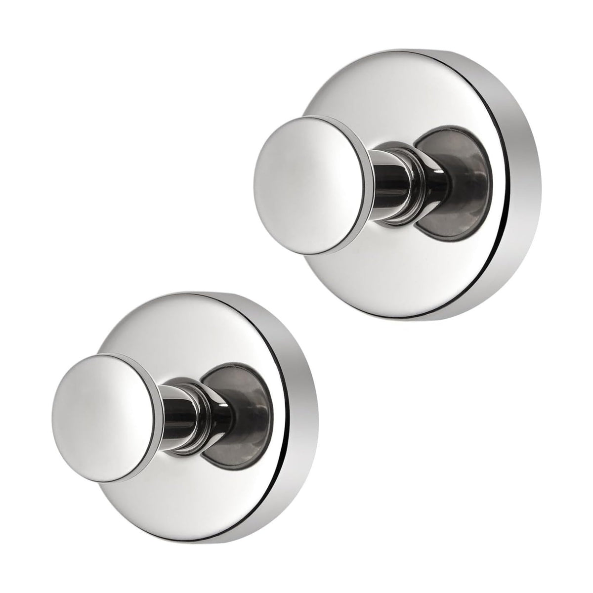 Linwnil Suction Cup Wreath Hanger，Suction Cup Hooks Hanging 10 Lbs，Waterproof Suction Cup Wreath Holder for Windows, Shower, Wreaths，Smooth Doors (Chrome Polished, 2 Pack)