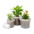 4/6/8/10 Inch Large Size Clear Nursery Pots for Plants, 16 Pack Plastic Plant Pots with Drainage Holes, Durable
