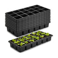 RooTrimmer 10 Pack 18 Cell Seed Starter Trays - 2.9 "Deep 3 Inch Big Cell Plastic Nursery Trays, 20" x 10", for 1020