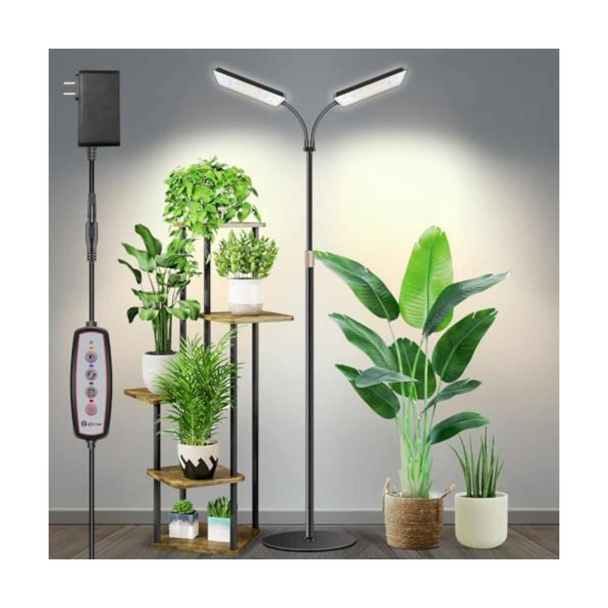 Wiaxulay Floor Grow Light with 68in Stand, Full Spectrum for Indoor Plants