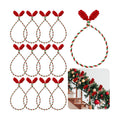 Celltestria 12pcs 20 Inches Christmas Garland Ties (Red Green White)