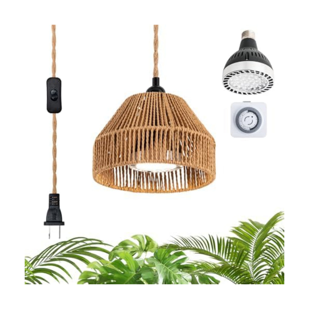 Grow Lights for Indoor Plants, Full Spectrum Plant lamp, with Timer and 15FT Power Cord, 30W Hanging Grow Lights，4000k Plant Light for Indoor Growing, Garden, Flowers, Greenhouse