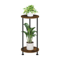 YINMIT Plant Stand Indoor, 2 Tier Small Plant Stand, Plant Stands with Metal Spindle Poles, Corner Flower Pot Stand