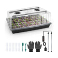 Mulctun 60-Cell Seed Starter Tray with Grow Light, Seedling Starter Trays with 4.08" Humidity Dome, Self-Watering Plant